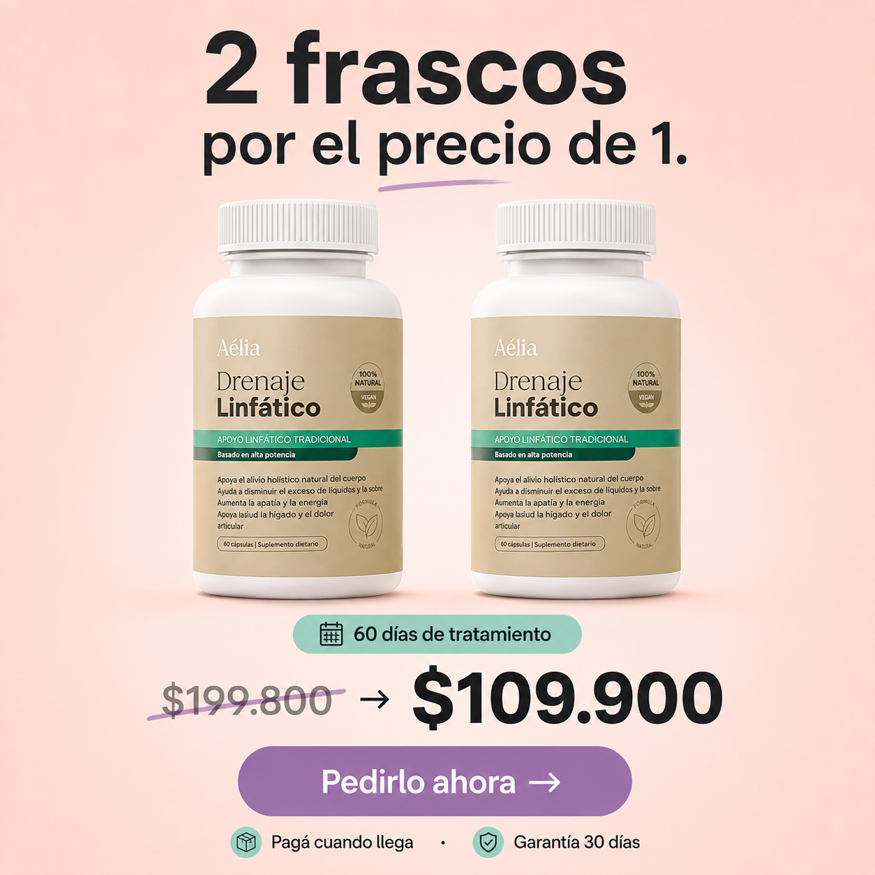 Nueva Fórmula de Máxima Potencia – Cápsulas de Drenaje Linfático